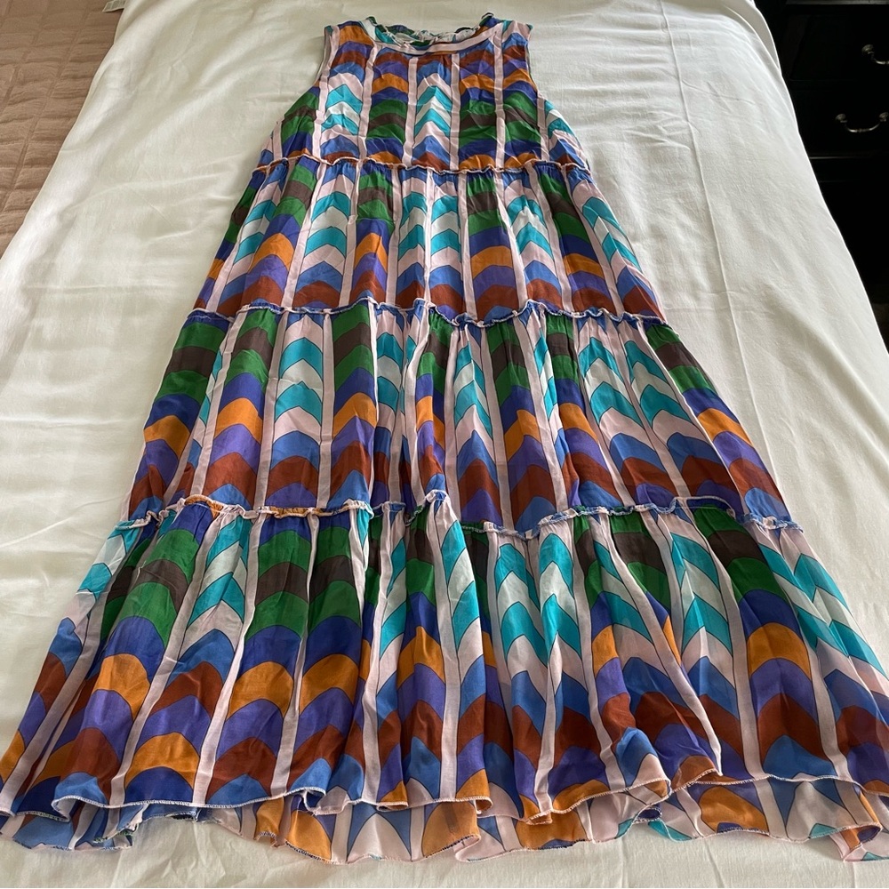 Oliphant Colorful Chevron Maxi Dress